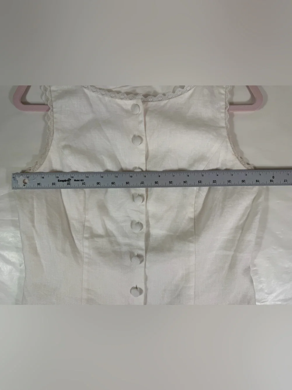 Reformation Amela Linen Top White Size 6 - Picture 7 of 10